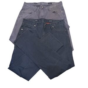 7 Diamonds Clifton Slim Straight Chino Pants Lot Of Two Mens Fit 34x32 Gray Navy